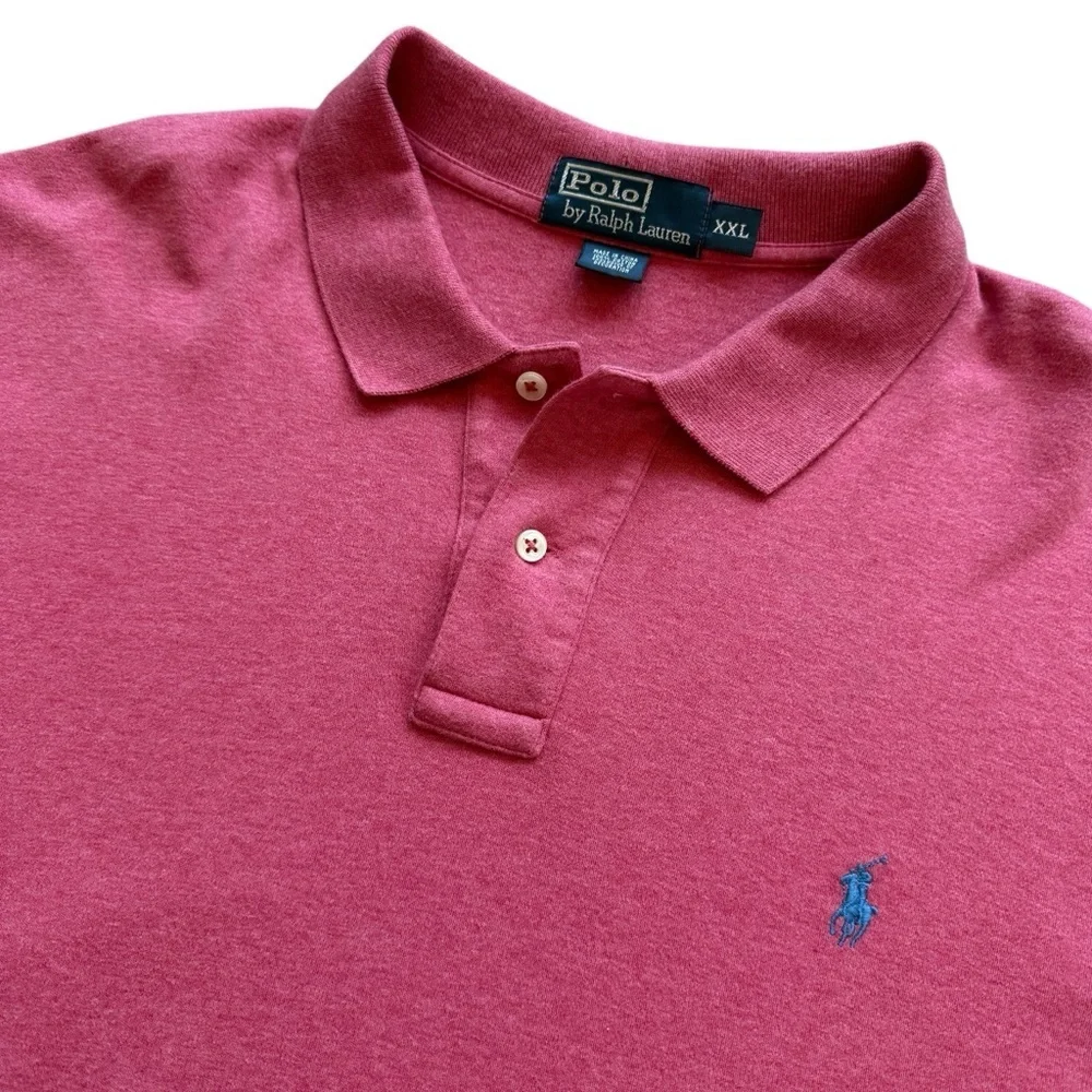 Polo Ralph Lauren Polo Shirt XXL Pink Preppy Coastal Old Money Golf Core Pony